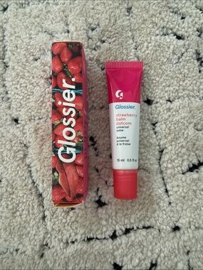 Glossier Strawberry Balm Dotcom - Bright Pink Tube